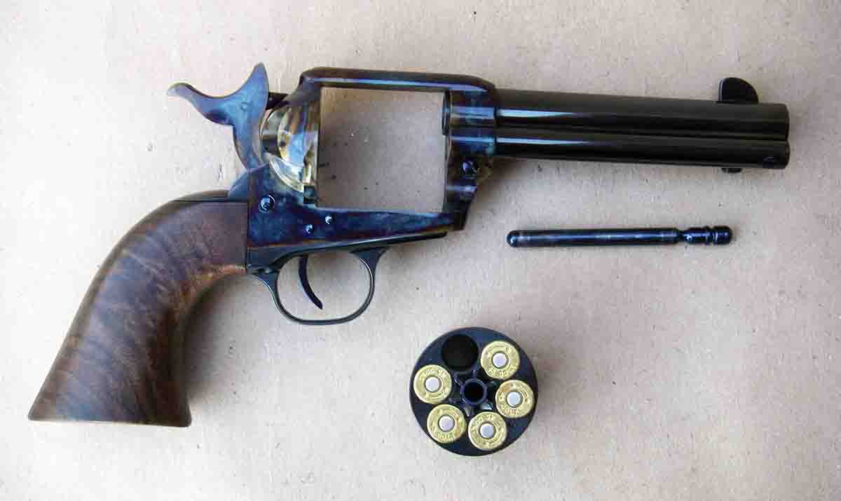 The Standard Manufacturing Single Action revolver should only be carried with five cartridges and the hammer resting on an empty chamber.